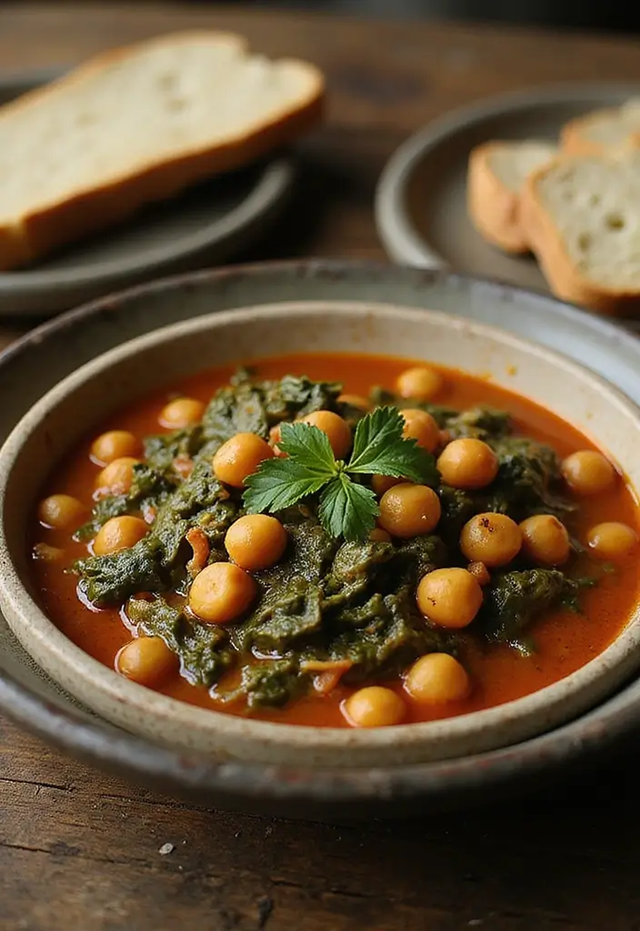 27 Healthy Spring Dinner Recipes That Feel Fresh and Easy - 3. Chickpea & Spinach Stew