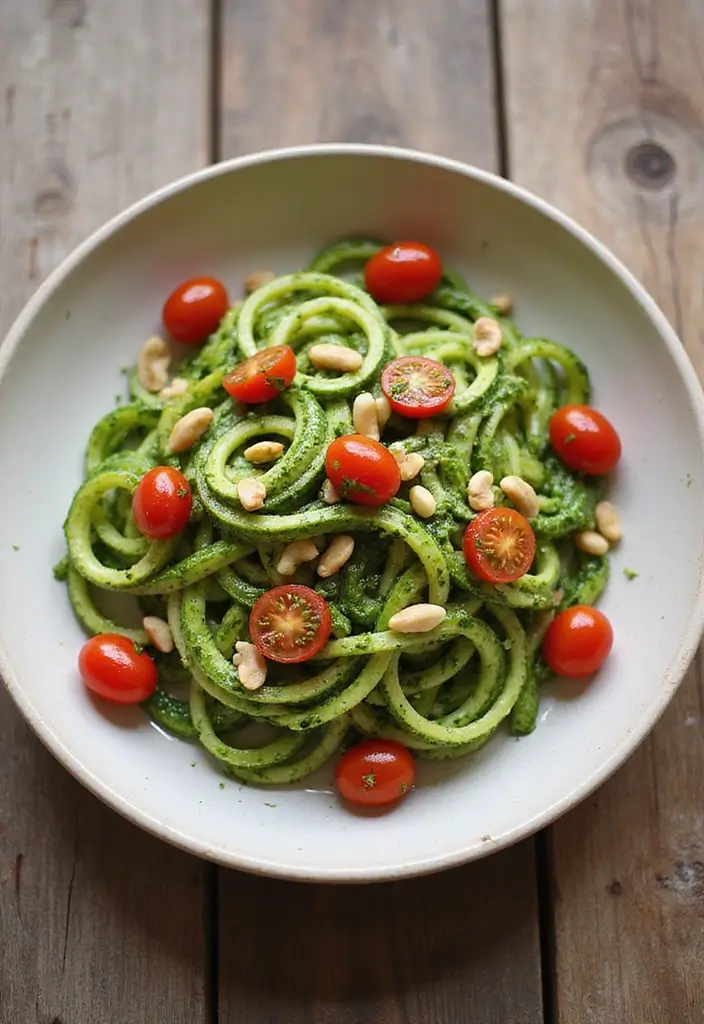 27 Healthy Spring Dinner Recipes That Feel Fresh and Easy - 8. Zucchini Noodles with Pesto