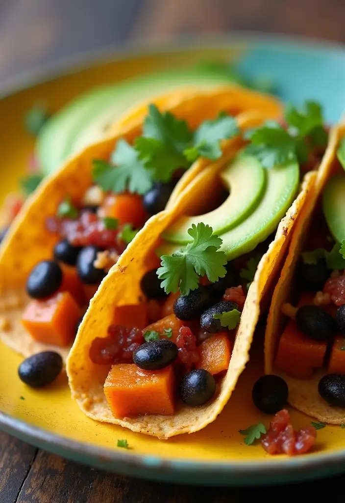 27 Healthy Sweet Potato Recipes That Are Comforting - 1. Sweet Potato and Black Bean Tacos