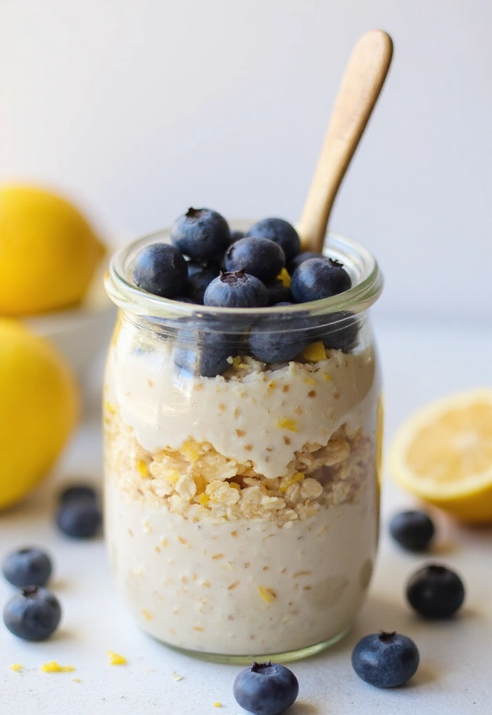 27 Oatmeal Recipes Breakfast Healthy Starts for Busy Days - 27. Lemon Blueberry Overnight Oats