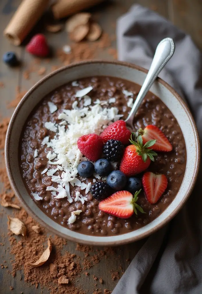 27 Oatmeal Recipes Breakfast Healthy Starts for Busy Days - 4. Chocolate Coconut Oatmeal