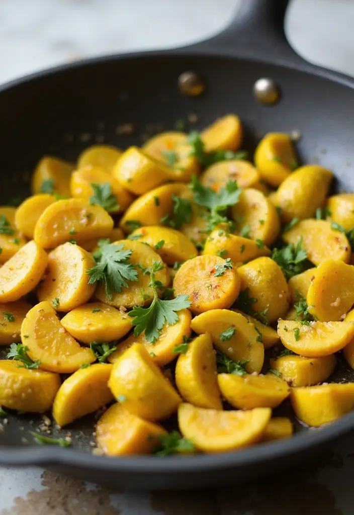 27 Yellow Squash Recipes: Healthy Sides Made Simple - 1. Garlic Butter Yellow Squash Sauté