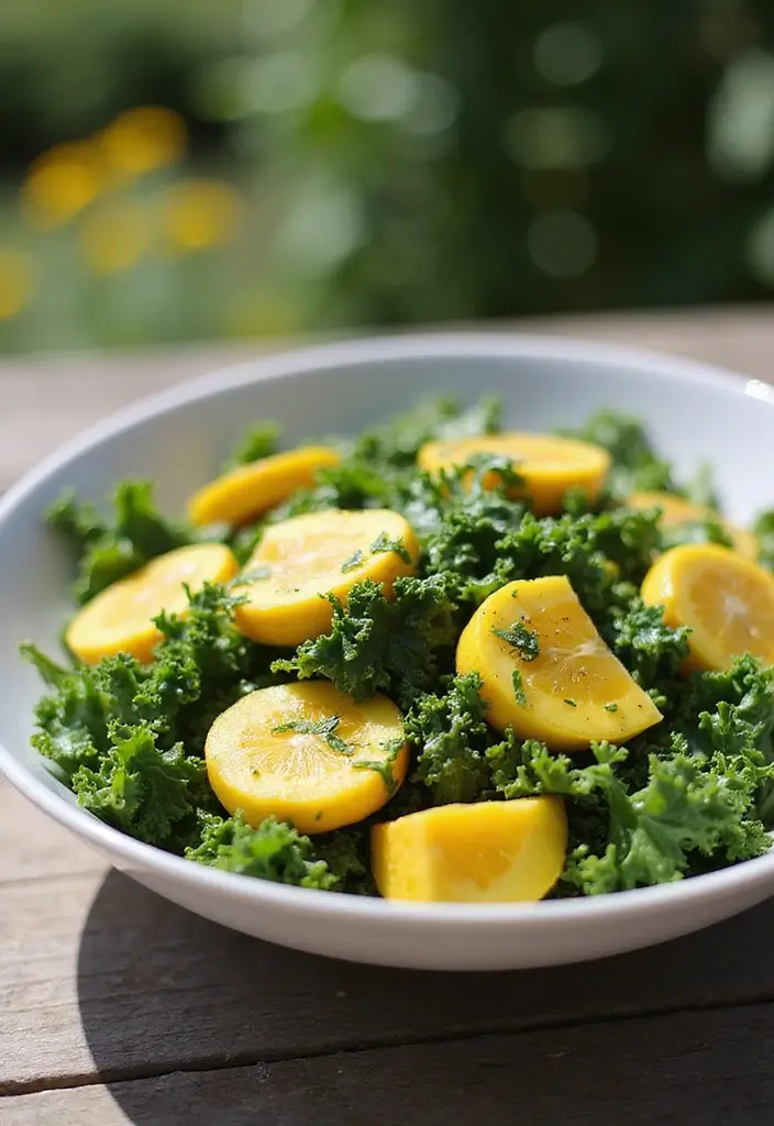 27 Yellow Squash Recipes: Healthy Sides Made Simple - 20. Yellow Squash and Kale Salad