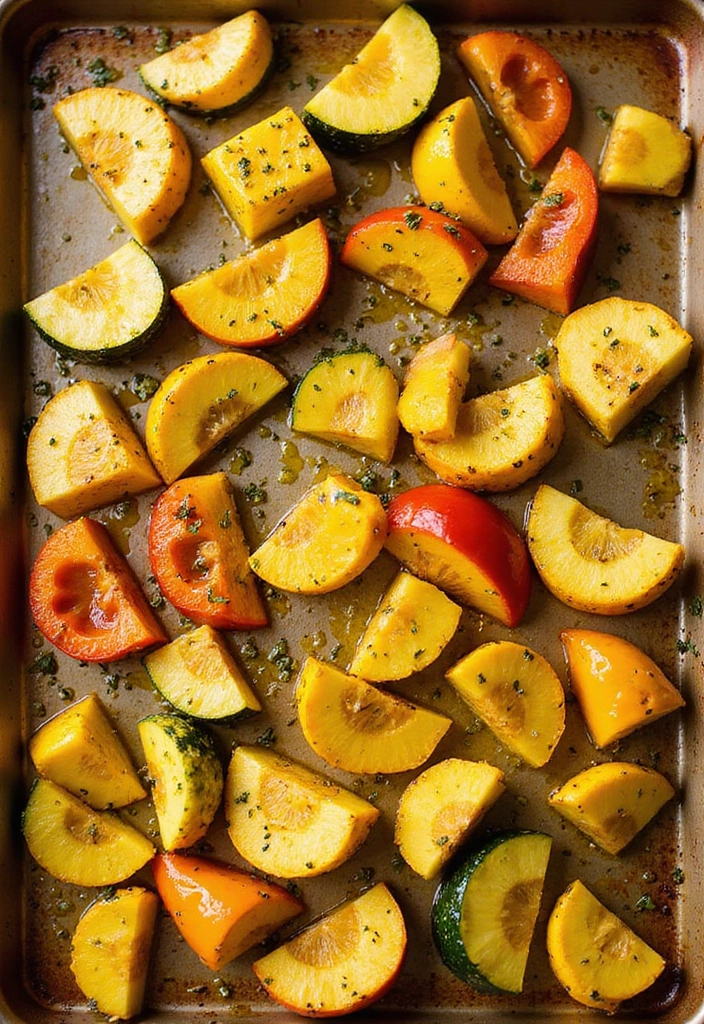 27 Yellow Squash Recipes: Healthy Sides Made Simple - 21. Roasted Yellow Squash and Bell Peppers