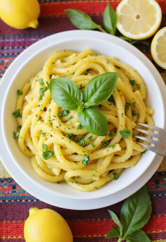 27 Yellow Squash Recipes: Healthy Sides Made Simple - 9. Lemon Herb Yellow Squash Pasta
