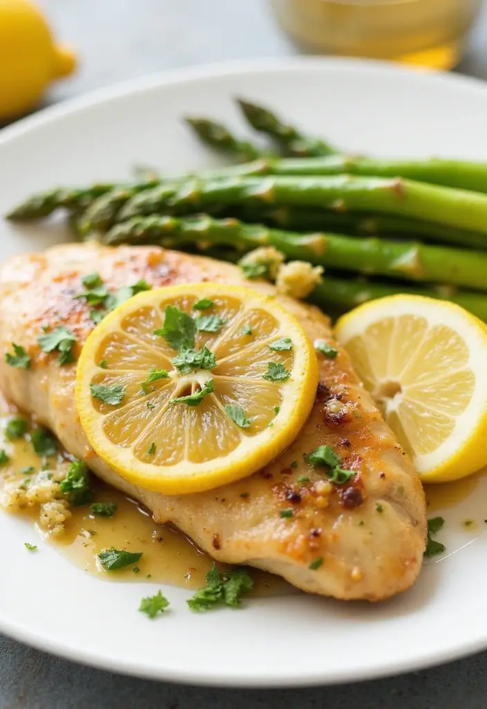 28 Chicken Dinner Recipes Healthy Options for Every Night - 1. Lemon Garlic Chicken with Asparagus