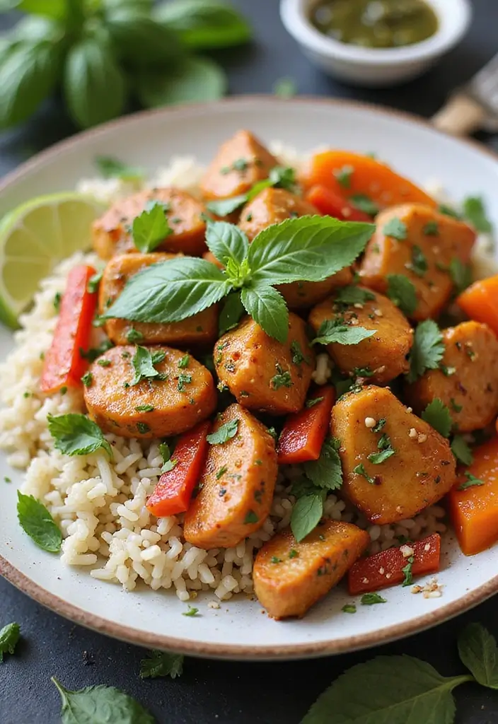 28 Chicken Dinner Recipes Healthy Options for Every Night - 10. Thai Basil Chicken