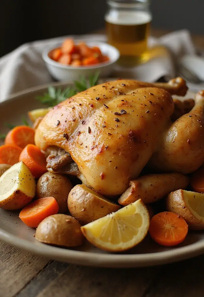 28 Chicken Dinner Recipes Healthy Options for Every Night - 26. Roasted Chicken with Potatoes and Carrots