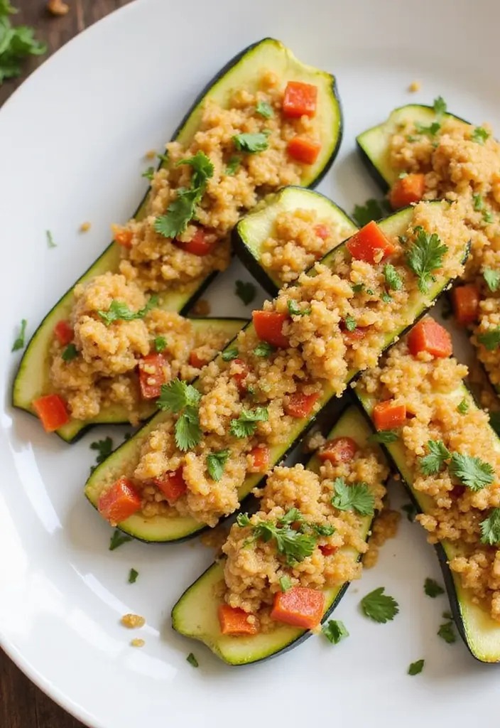 28 Chicken Dinner Recipes Healthy Options for Every Night - 28. Chicken and Quinoa Stuffed Zucchini