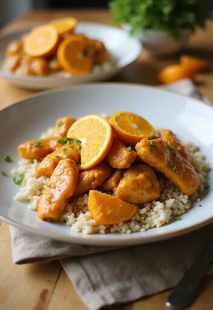 28 Easy Healthy Chicken Dinner Ideas Ready in Minutes - 11. Orange Ginger Chicken
