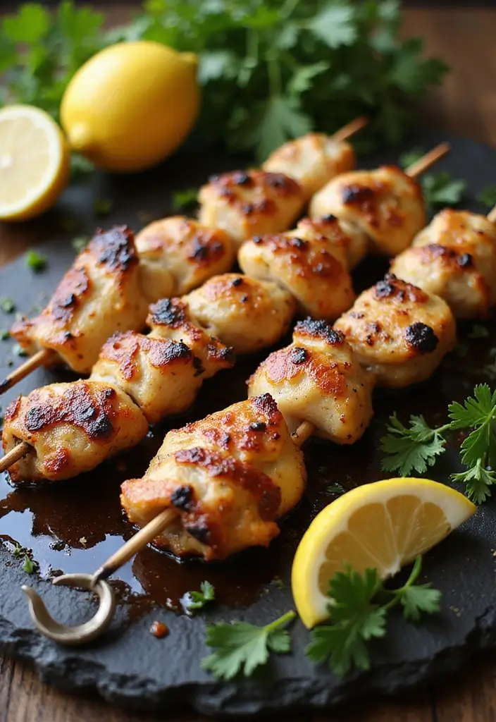 28 Easy Healthy Chicken Dinner Ideas Ready in Minutes - 22. Chicken Souvlaki Skewers