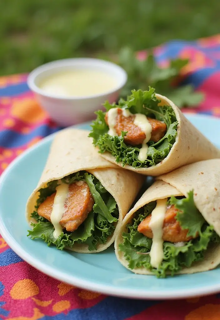 28 Easy Healthy Chicken Dinner Ideas Ready in Minutes - 4. Chicken Caesar Wraps