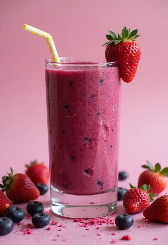 28 Easy Smoothie Recipes Healthy and Perfect for Mornings - 2. Berry Blast Smoothie