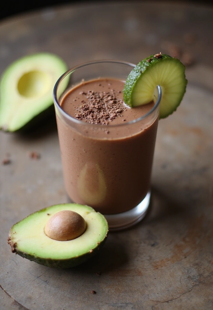 28 Easy Smoothie Recipes Healthy and Perfect for Mornings - 22. Chocolate Avocado Smoothie