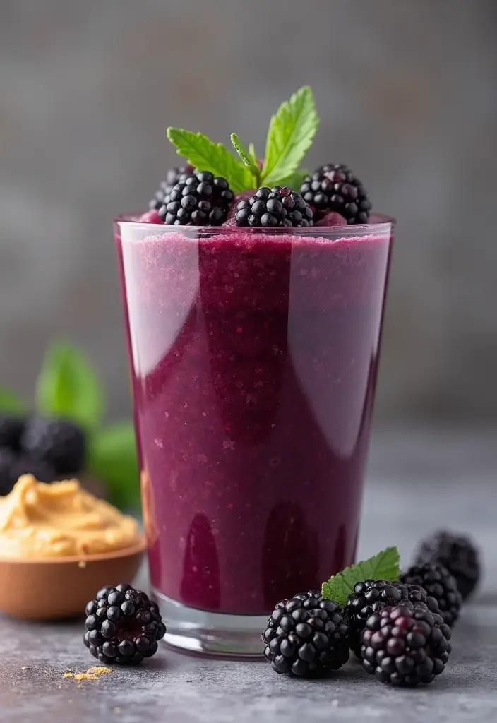 28 Easy Smoothie Recipes Healthy and Perfect for Mornings - 24. Blackberry Almond Smoothie