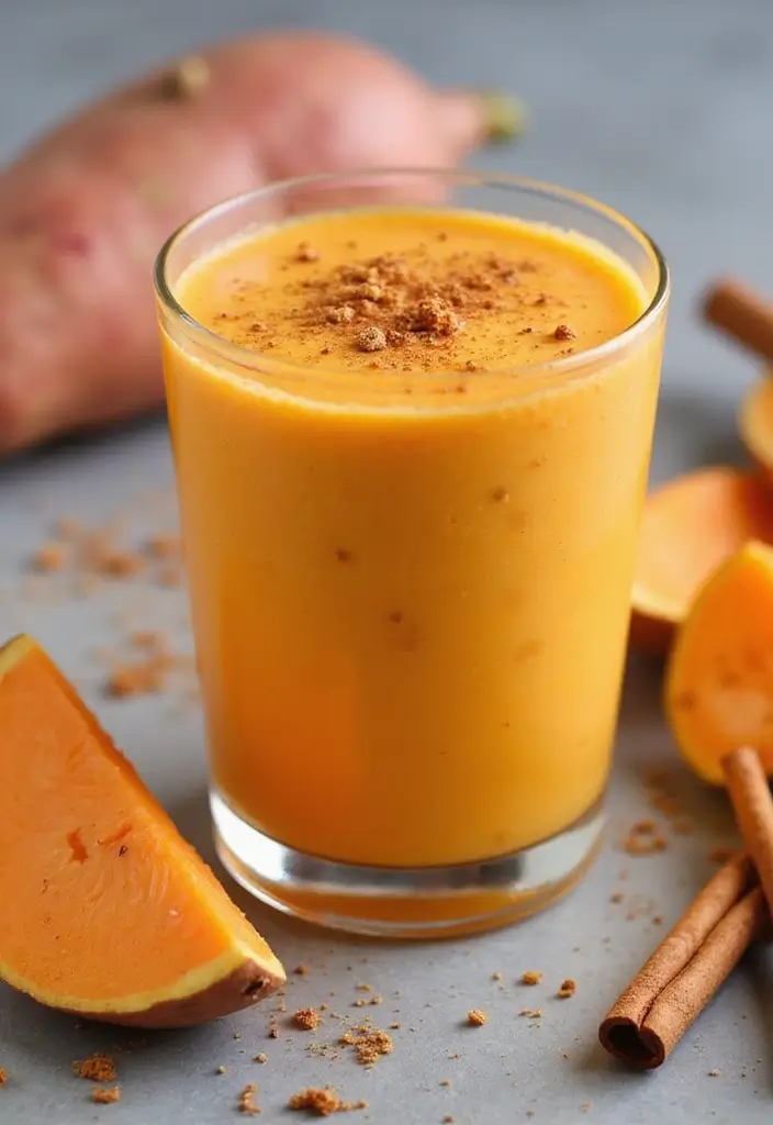 28 Easy Smoothie Recipes Healthy and Perfect for Mornings - 26. Sweet Potato Smoothie