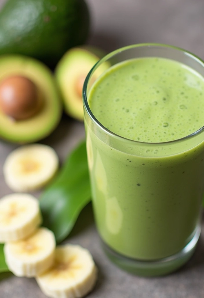 28 Easy Smoothie Recipes Healthy and Perfect for Mornings - 4. Avocado Banana Smoothie