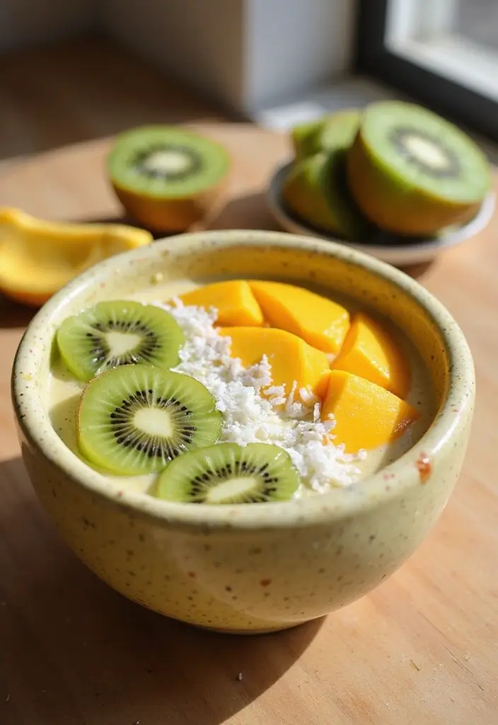 28 Healthy Breakfast Recipes: Easy and Energizing Smoothie Bowls - 2. Tropical Mango Madness Bowl
