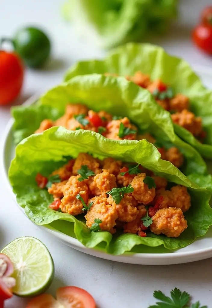 28 Healthy Buffalo Chicken Recipes That Are Spicy and Guilt-Free - 1. Buffalo Chicken Lettuce Wraps