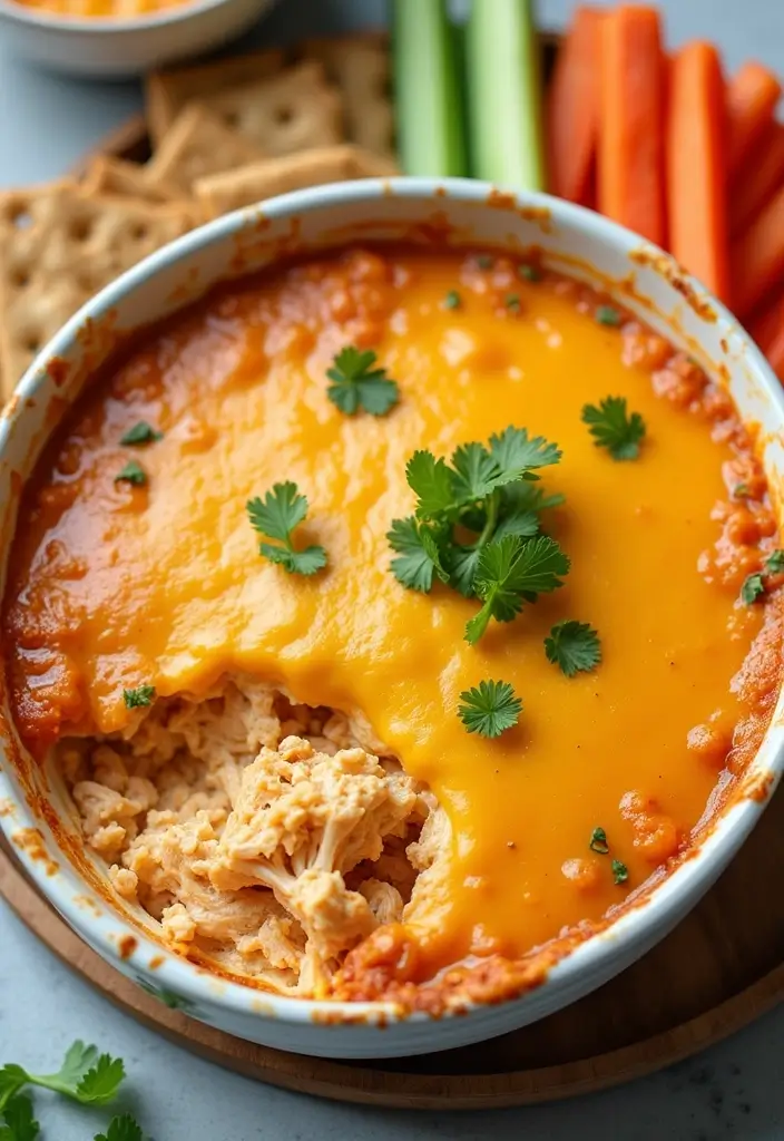 28 Healthy Buffalo Chicken Recipes That Are Spicy and Guilt-Free - 11. Buffalo Chicken Dip