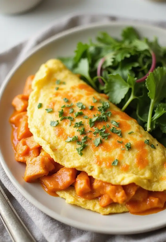 28 Healthy Buffalo Chicken Recipes That Are Spicy and Guilt-Free - 14. Buffalo Chicken Omelette