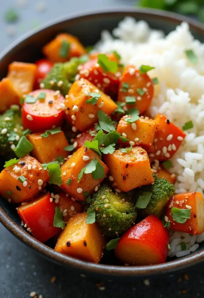 28 Healthy Buffalo Chicken Recipes That Are Spicy and Guilt-Free - 21. Buffalo Chicken Veggie Stir-Fry