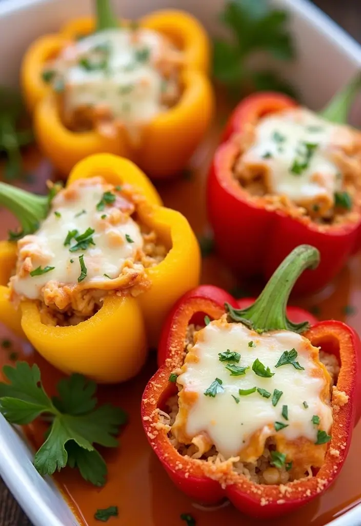 28 Healthy Buffalo Chicken Recipes That Are Spicy and Guilt-Free - 4. Buffalo Chicken Stuffed Peppers