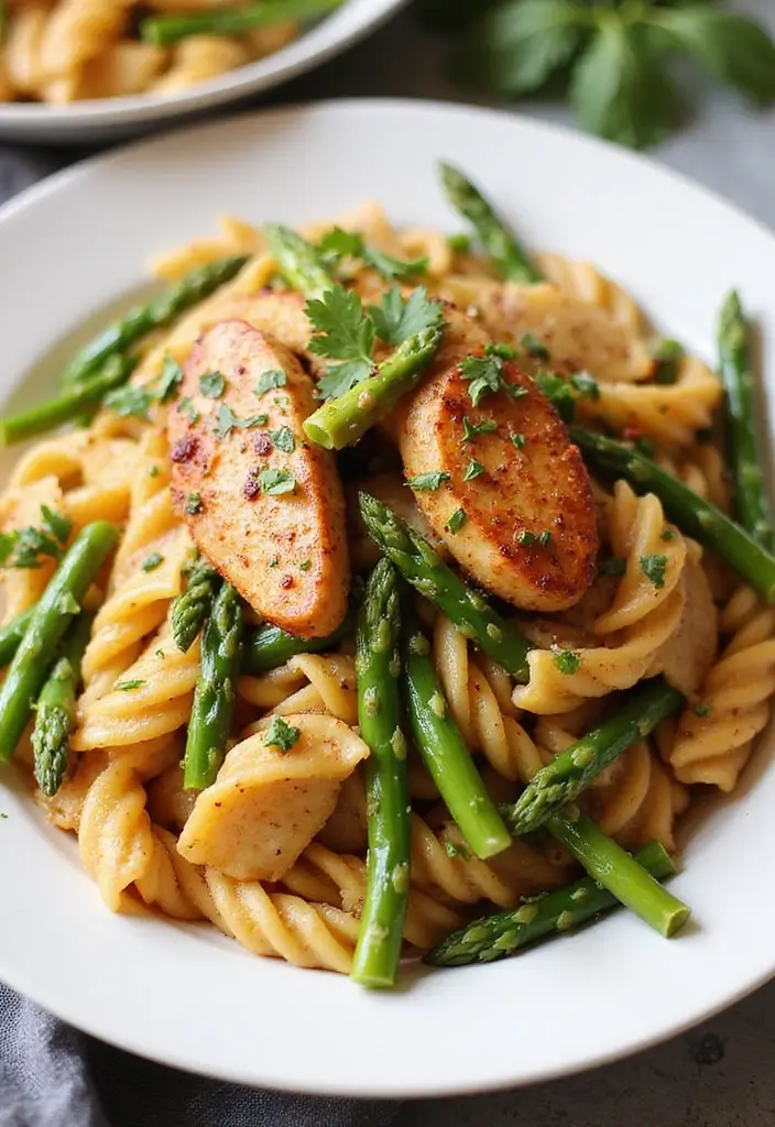 28 Healthy Cajun Chicken Pasta Recipes That Bring the Spice - 10. Cajun Chicken Pasta with Asparagus