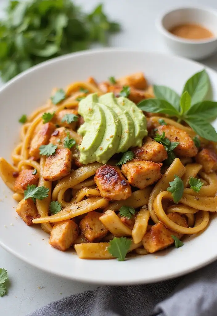 28 Healthy Cajun Chicken Pasta Recipes That Bring the Spice - 13. Cajun Chicken Pasta with Avocado