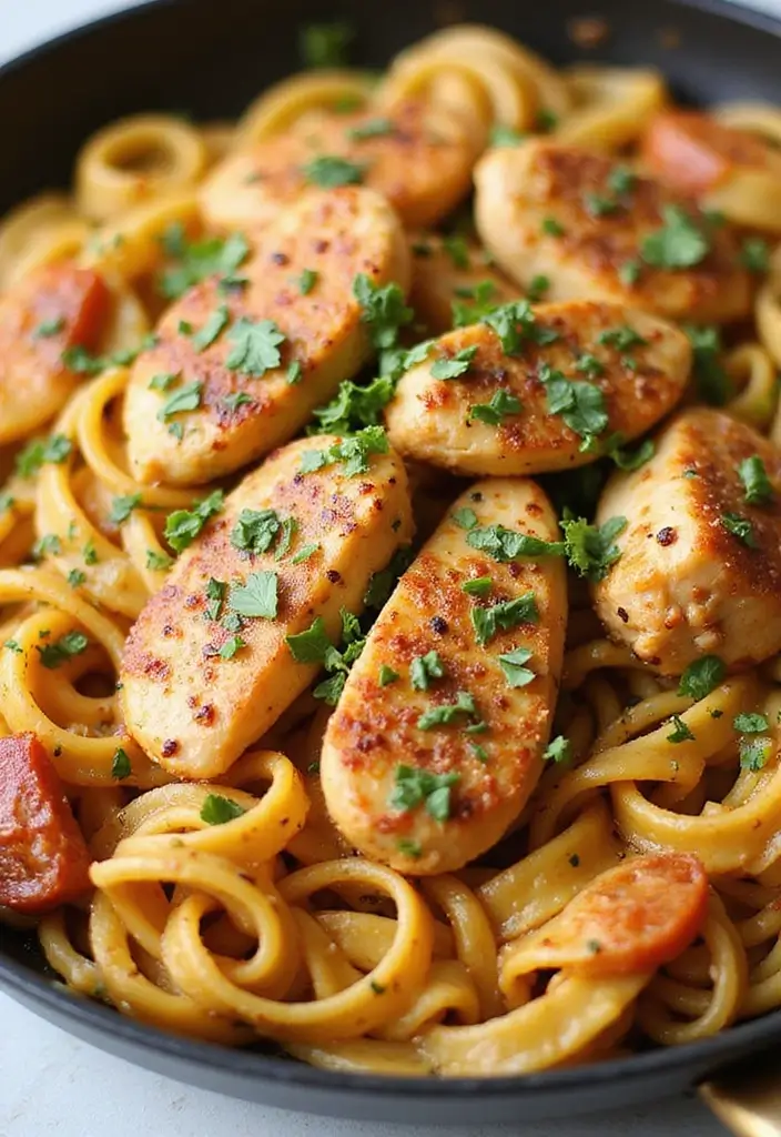 28 Healthy Cajun Chicken Pasta Recipes That Bring the Spice - 14. Cajun Chicken Pasta with Lemon Garlic Sauce