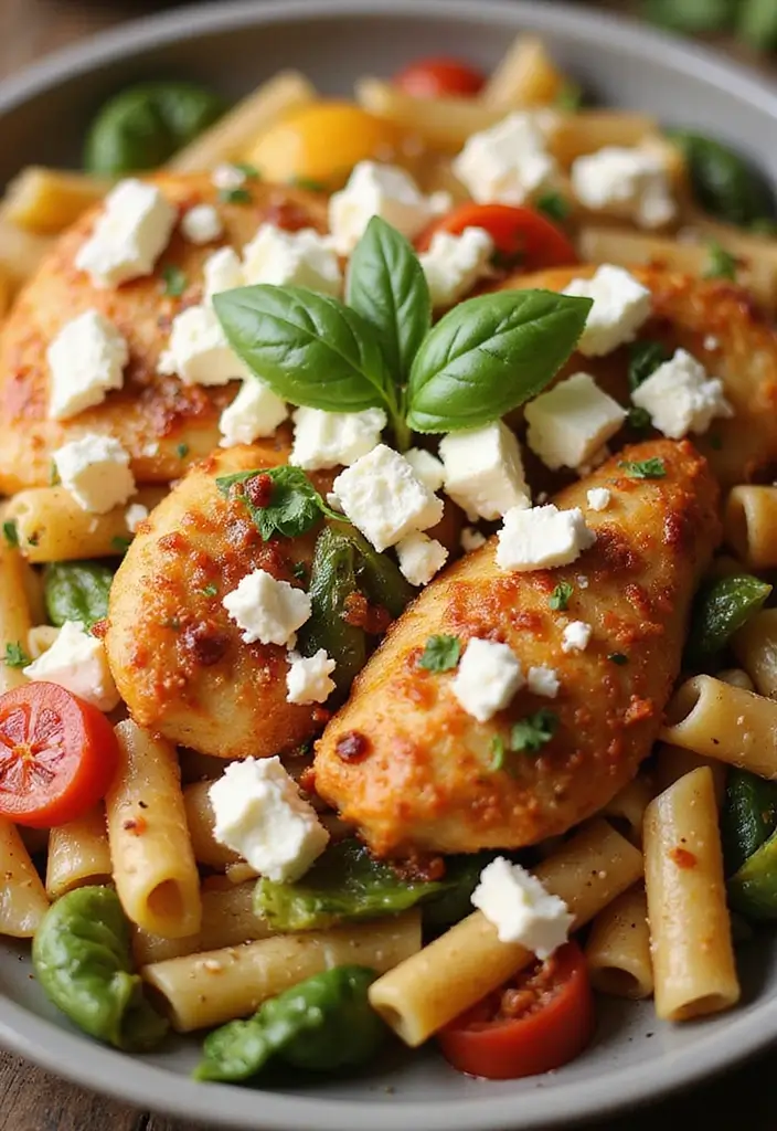 28 Healthy Cajun Chicken Pasta Recipes That Bring the Spice - 24. Cajun Chicken Pasta with Feta