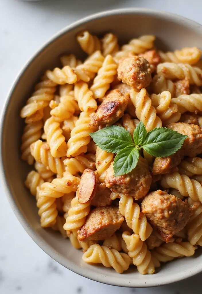 28 Healthy Cajun Chicken Pasta Recipes That Bring the Spice - 27. Cajun Chicken Pasta with Almonds