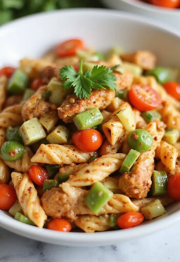 28 Healthy Cajun Chicken Pasta Recipes That Bring the Spice - 6. Healthy Cajun Chicken Pasta Salad
