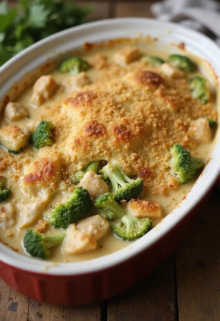28 Healthy Chicken Casserole Recipes That Are Cozy and Balanced - 1. Creamy Chicken and Broccoli Casserole