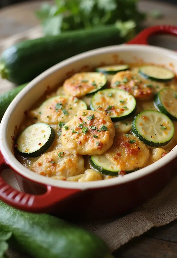 28 Healthy Chicken Casserole Recipes That Are Cozy and Balanced - 16. Chicken and Zucchini Casserole