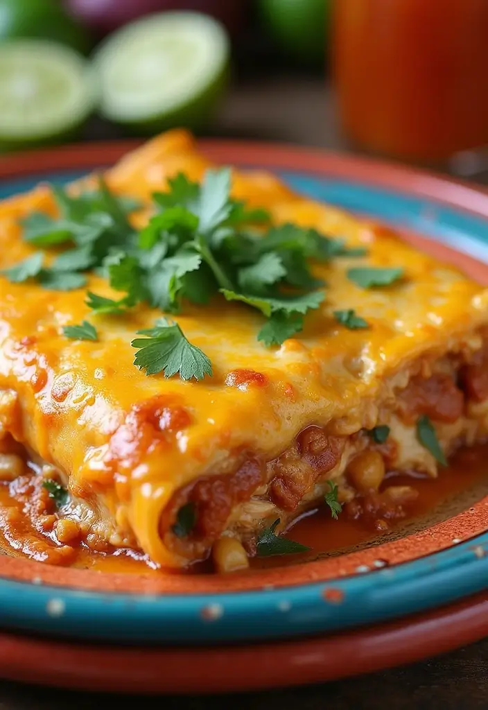 28 Healthy Chicken Casserole Recipes That Are Cozy and Balanced - 8. Chicken Enchilada Casserole
