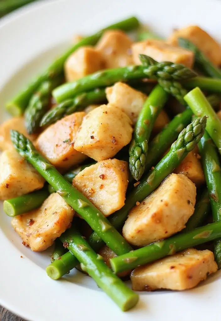 28 Healthy Chicken Stir Fry Recipes That Cook in Minutes - 14. Chicken and Asparagus Stir Fry