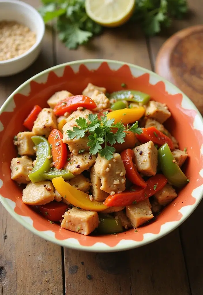 28 Healthy Chicken Stir Fry Recipes That Cook in Minutes - 27. Chicken and Bell Pepper Stir Fry