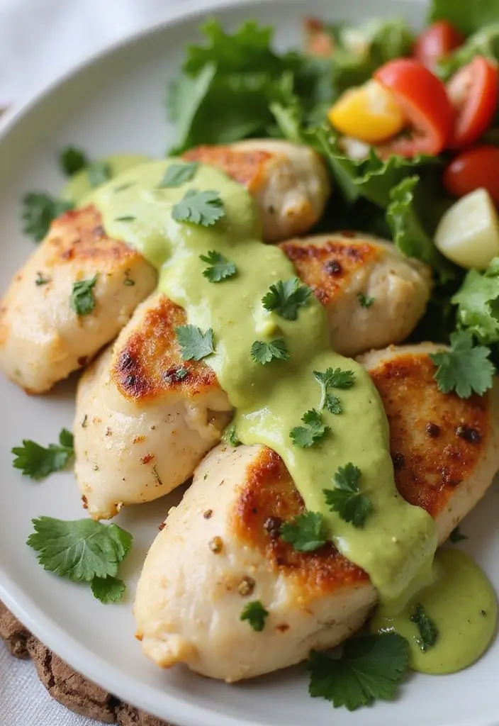 28 Healthy Chicken Tenderloin Recipes That Stay Juicy - 26. Chicken Tenderloins with Avocado Sauce