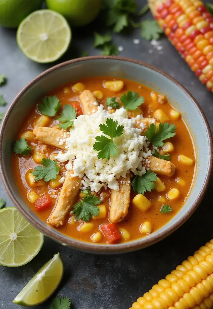 28 Healthy Chicken Tortilla Soup Recipes That Warm You Up - 11. Mexican Street Corn Chicken Tortilla Soup