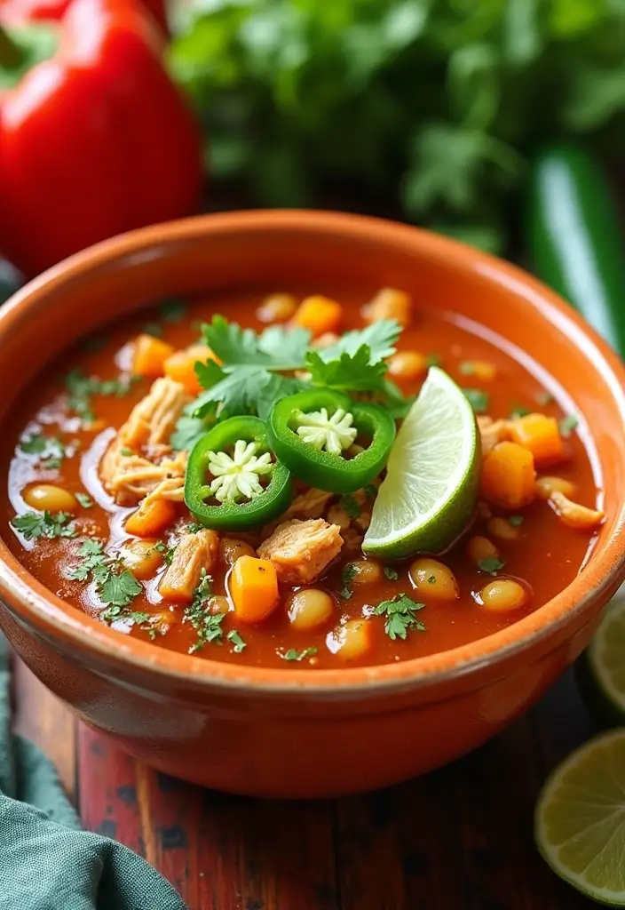 28 Healthy Chicken Tortilla Soup Recipes That Warm You Up - 2. Spicy Southwest Chicken Tortilla Soup