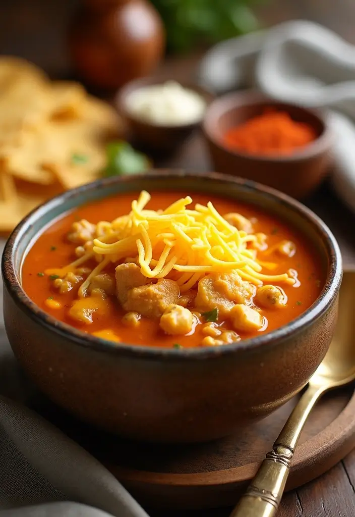 28 Healthy Chicken Tortilla Soup Recipes That Warm You Up - 26. Cheese Tortilla Chicken Soup