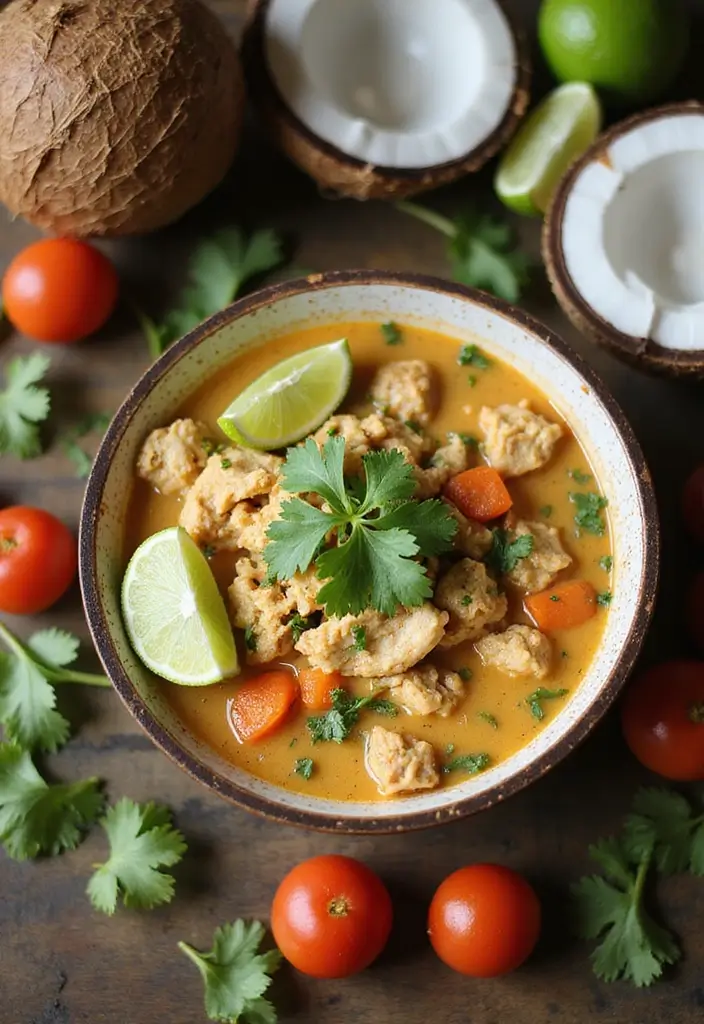 28 Healthy Chicken Tortilla Soup Recipes That Warm You Up - 9. Coconut Chicken Tortilla Soup