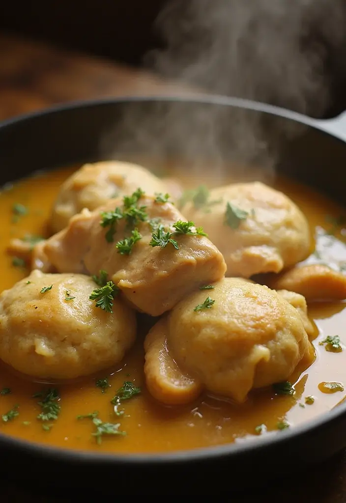 28 Healthy Chicken and Dumplings Recipes That Feel Cozy - 12. Garlic Butter Chicken and Dumplings