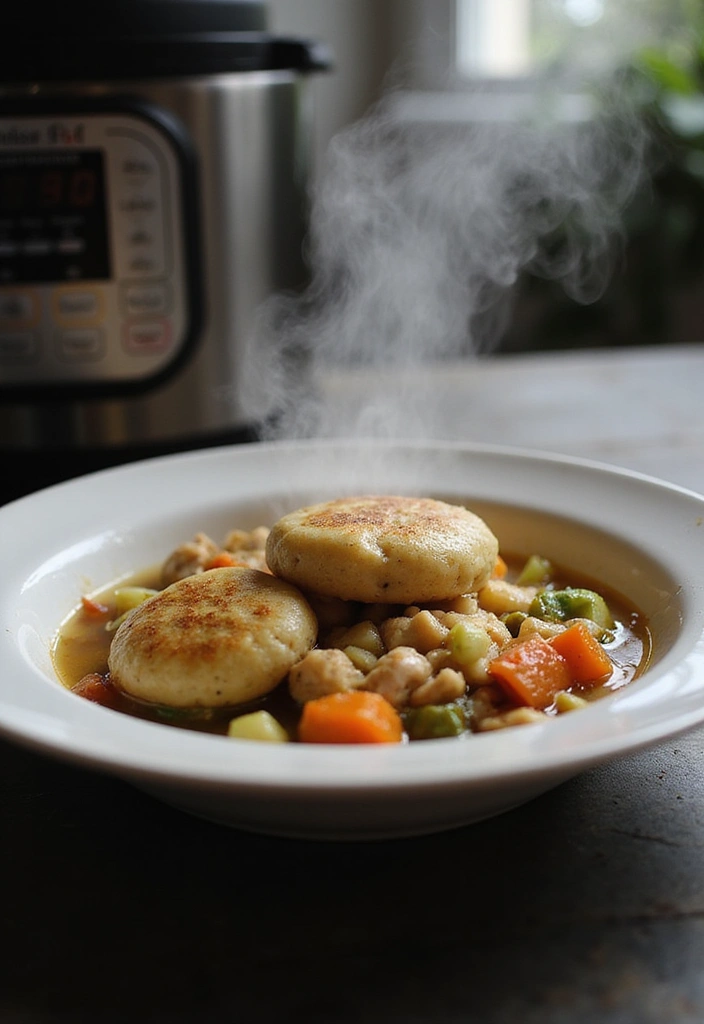 28 Healthy Chicken and Dumplings Recipes That Feel Cozy - 21. Instant Pot Chicken and Dumplings