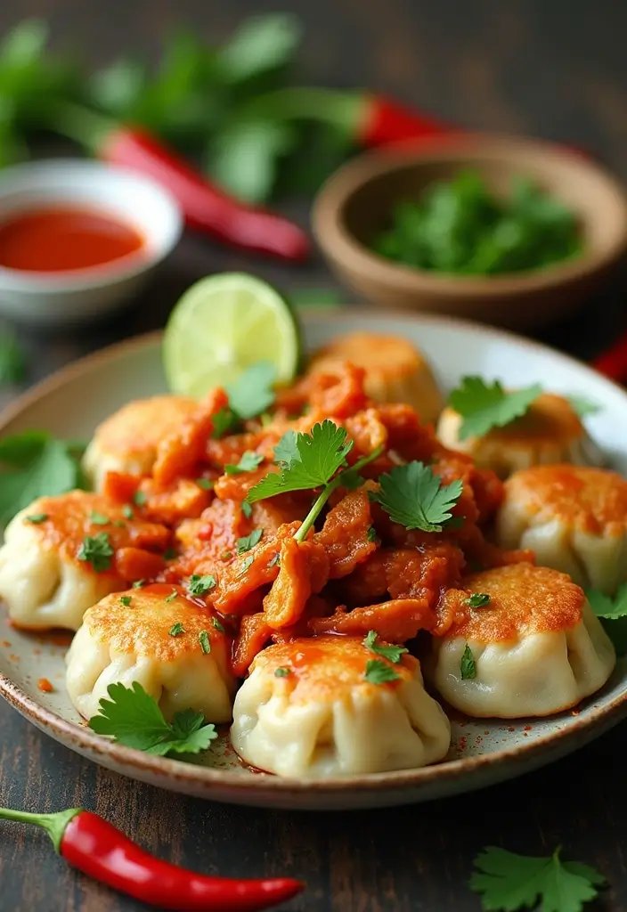 28 Healthy Chicken and Dumplings Recipes That Feel Cozy - 5. Spicy Chicken and Cilantro Dumplings