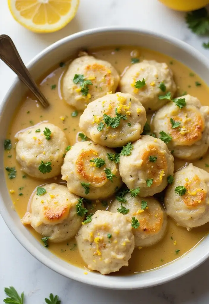28 Healthy Chicken and Dumplings Recipes That Feel Cozy - 6. Lemon Herb Chicken and Dumplings