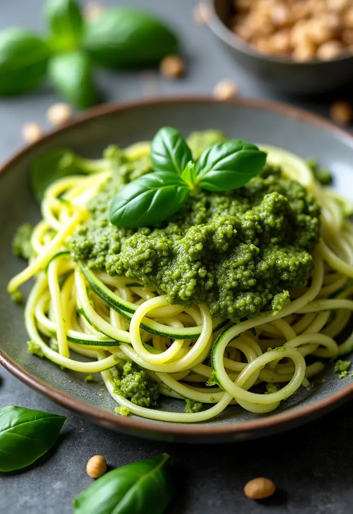 28 Healthy Dinner Recipes for Weight Losing That Actually Satisfy - 1. Zucchini Noodles with Pesto