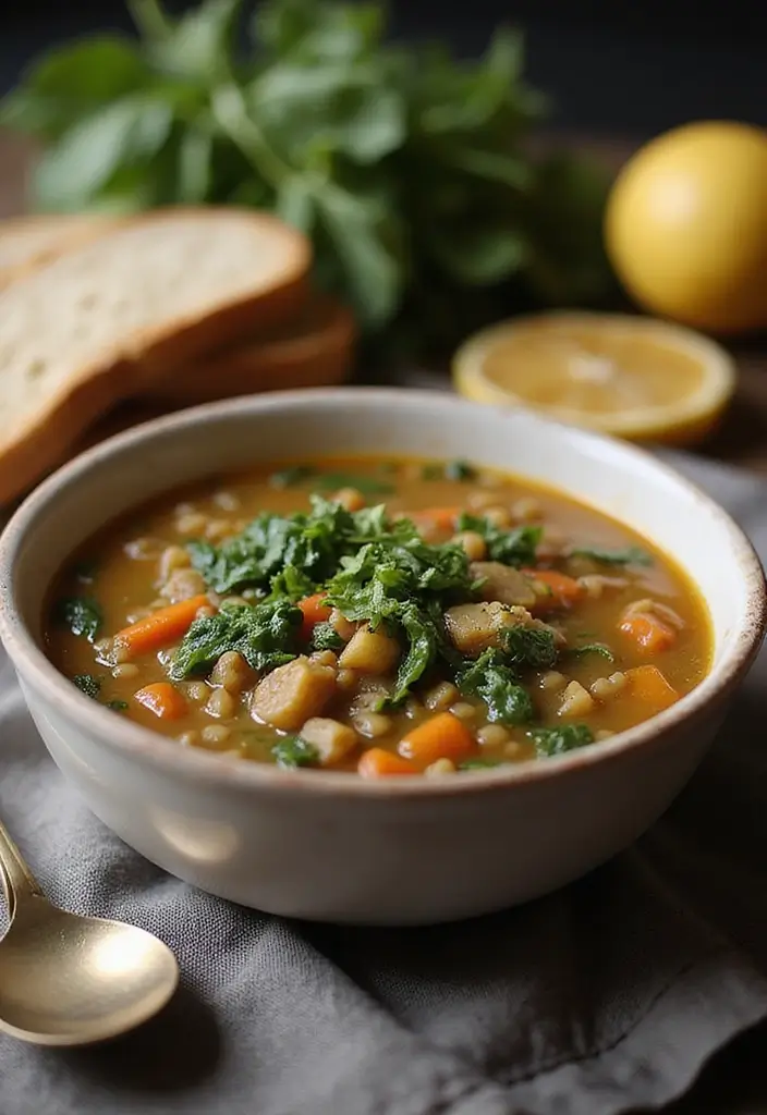 28 Healthy Dinner Recipes for Weight Losing That Actually Satisfy - 10. Lentil Soup with Spinach