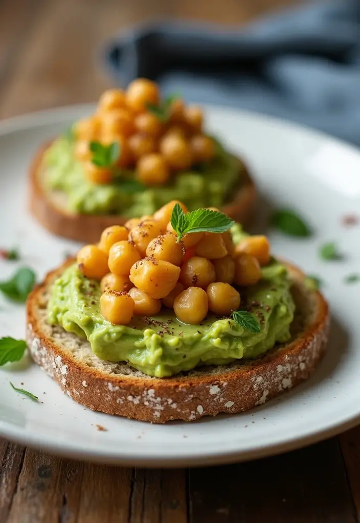 28 Healthy Dinner Recipes for Weight Losing That Actually Satisfy - 19. Chickpea and Avocado Toast